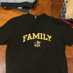 FCA Black T-Shirt with Gold Print